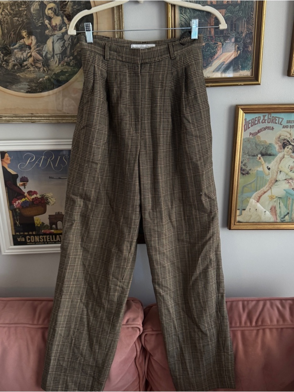 Plaid Dress Pants - Brown Check